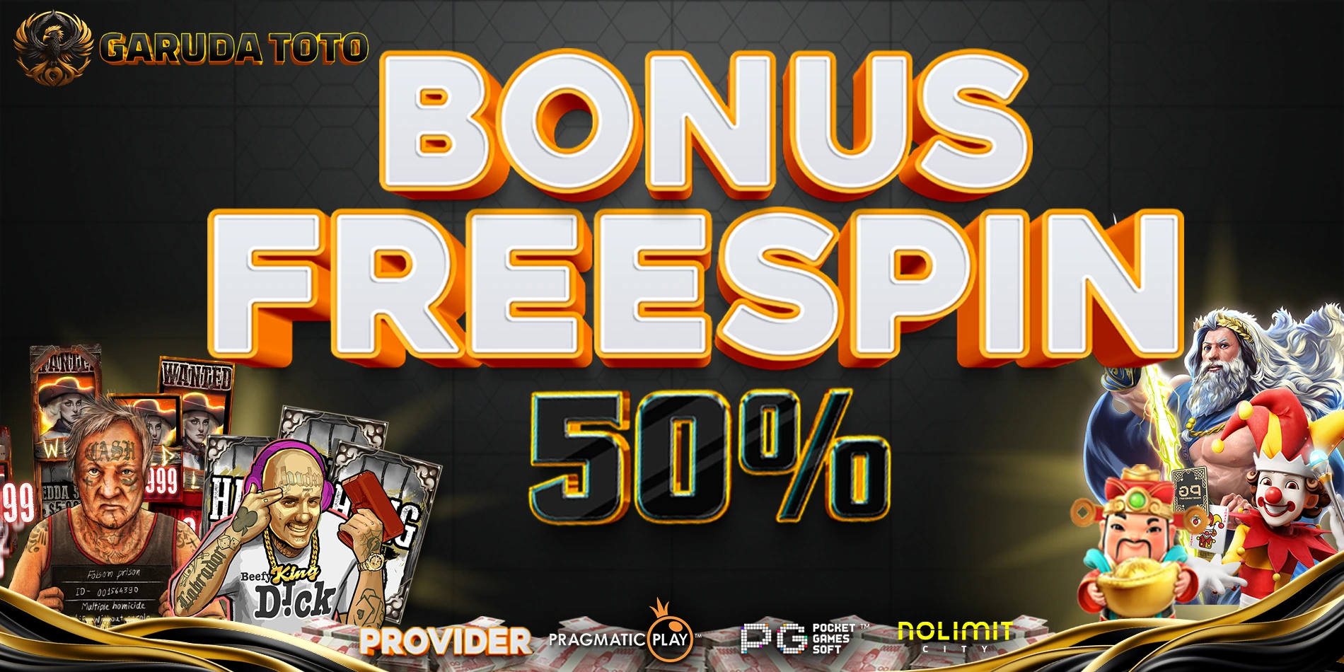 Bonus Freespin Slot 50%